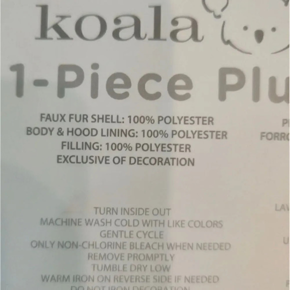 Koala Baby 1-Piece Plush Hooded Pram - Picture 4 of 8